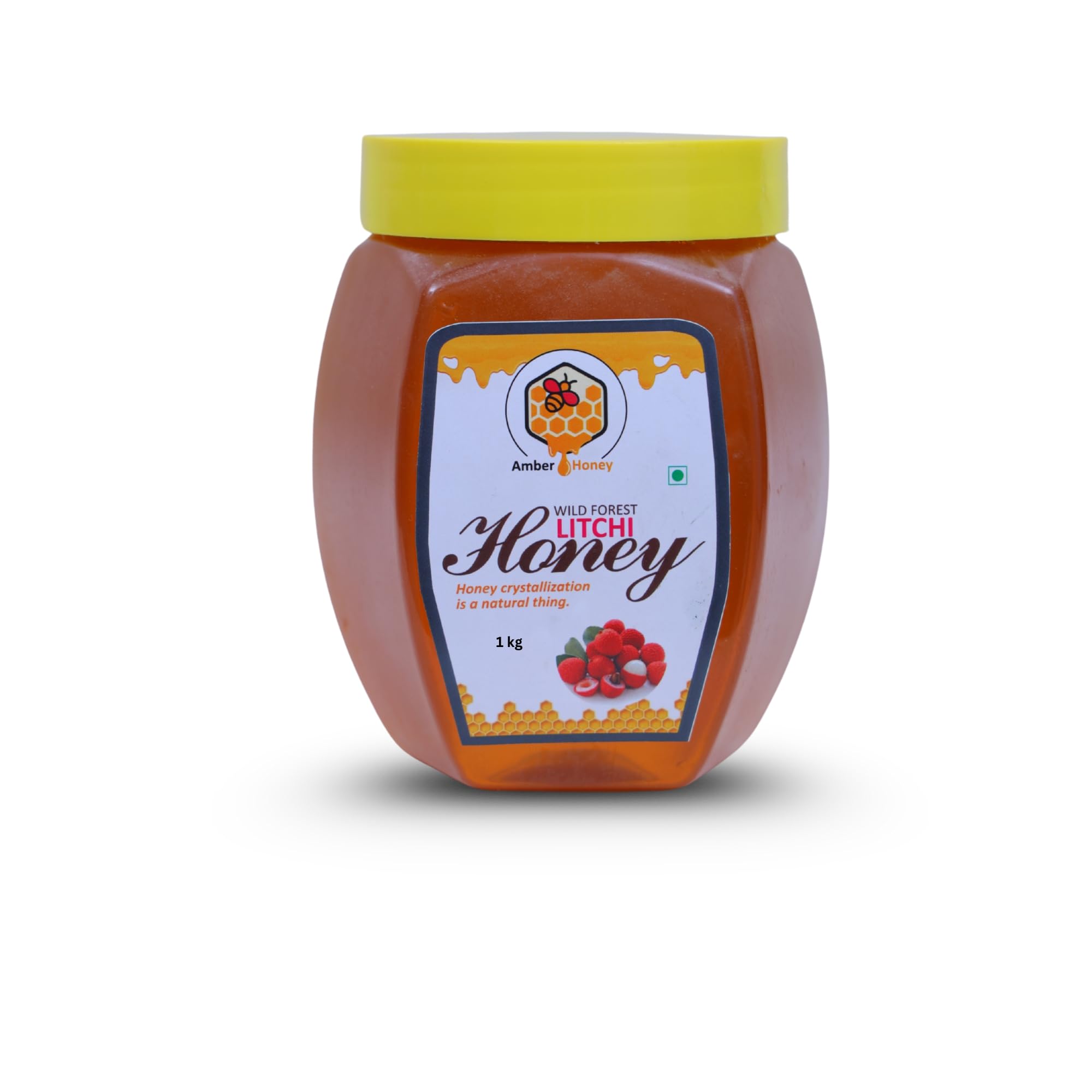 AmberHoney 100% Pure | Honey with No Sugar Adulteration | For Fitness & Health | Natural Immunity Booster | 100% Indigenous | Rich in Antioxidants & Minerals (Litchi, 1000gm, Pack of 1)