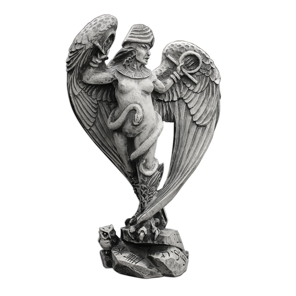 Dryad Design Goddess Lilith Statue - Wiccan Pagan Altar Home Decor Art (Stone Finish) - 12" Tall