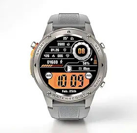 Smartwatch Brave à Prova d'Água, 170+ Modos Esporte, GPS Duplo, Resistência Militar IP69K, 10 Dias Bateria