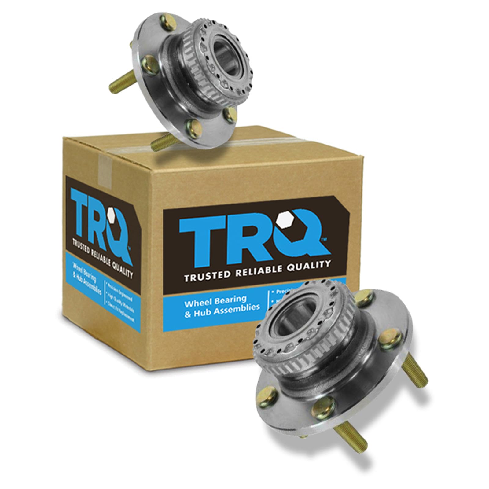 TRQ Rear Left and Right Wheel Bearing and Hub Assembly Set 2 Piece