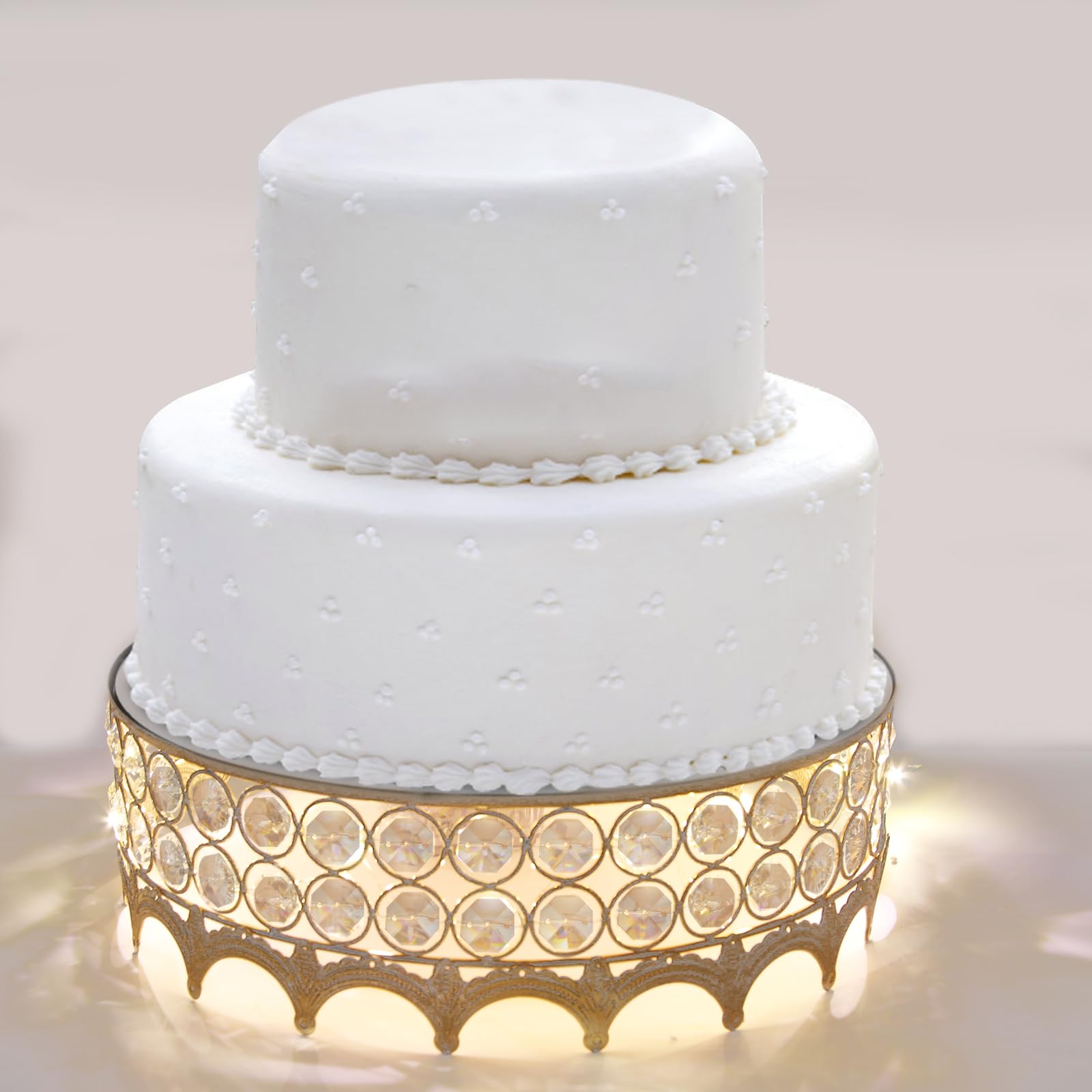 12 Inch Gold Cake Stand for Wedding Party, Crystal Metal Cake Stands for Wedding Reception Birthday Party Chrismas Celebration