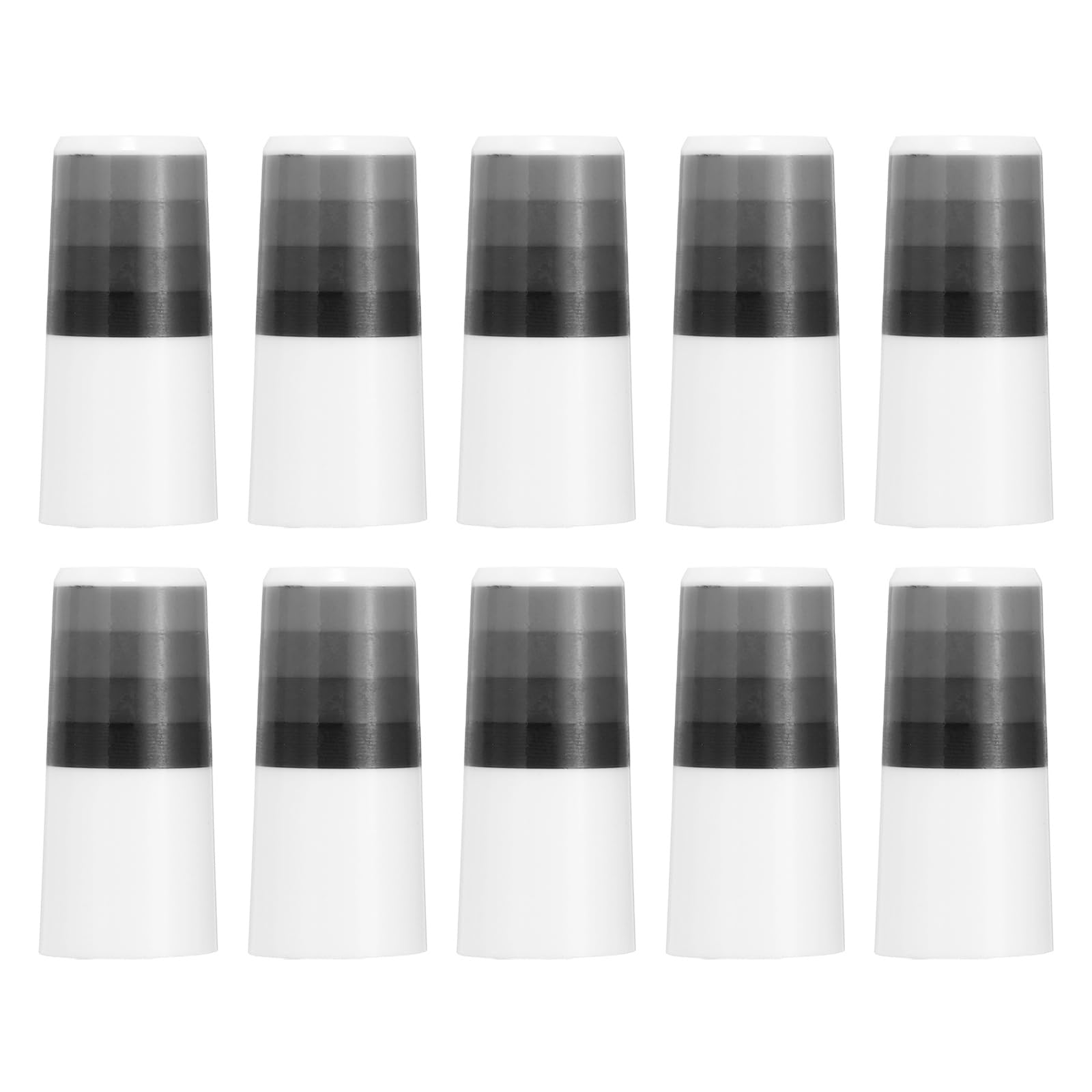 YELARXI Golf Iron Ferrules, Golf Club Ferrules Fits 0.35In Tapered Steel Shafts Plastic Golfing Accessories 10Pack & White/Gray/Black-Fitting for (Golfing Club Repair/Replacement)
