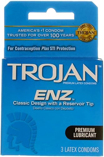 Trojan 3's Lightblue - Condones lubricados (paquete de 6)
