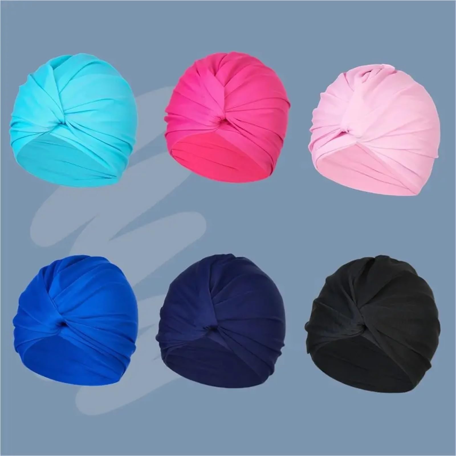 Gorro de natación Tela for Mujer, Gorro baño Pelo Largo for Piscina, Gorros Alta Elasticidad, Doble Capa, 2 uds para Uso En Piscinas