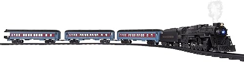 Lionel El Polar Express Battery O Gauge - Juego de tren de juguete con control remoto, locomotora, vagones de tren y pista con sonidos auténticos de