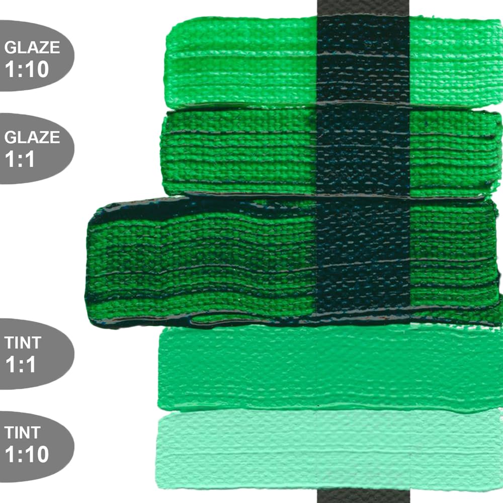 Heavy Body Acrylic 2 oz. Phthalo Green (Yellow Shade) 2