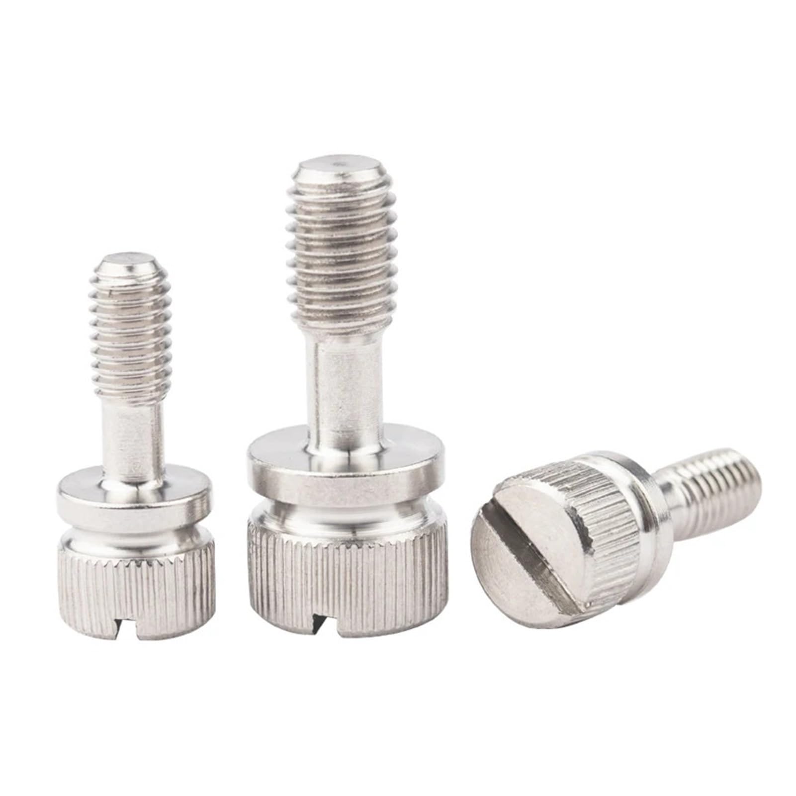 SeroNi DHAEY 2~10pcs M2 M2.5 M3 M4 M5M6M8 GB839 304 Stainless Steel Slotted Hand Screw Hand-Tighten Anti-loosening Captive Knurled Thumb Bolt(10mm,M4-5pcs)