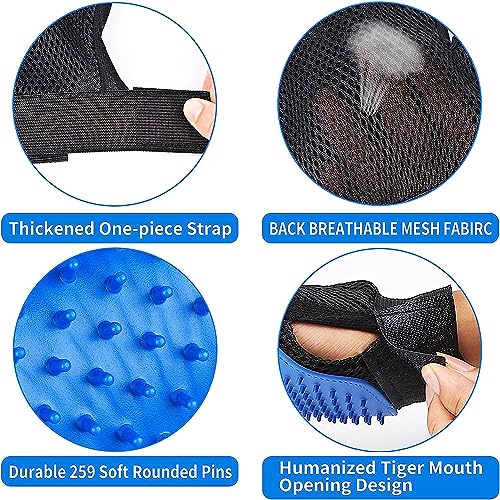 Pet Dog Cat Grooming Glove, Pet Hair Remover Mitt, Gentle Deshedding Brush Glove, Enhanced Five Finger Design for Dog Cat - Image 2