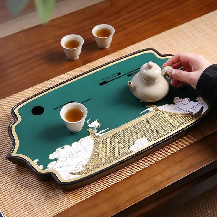 Tea Set Chinese Style Water Storage Copper Tea Tray Home Dry Brewing Table, Modern Tea Table Living Room Tea Tray Tea Tray Chinese Tea Set