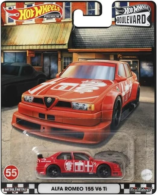 Hot Wheels Premium Boulevard #55 Alfa Romeo 155 V6 Ti (Rojo)