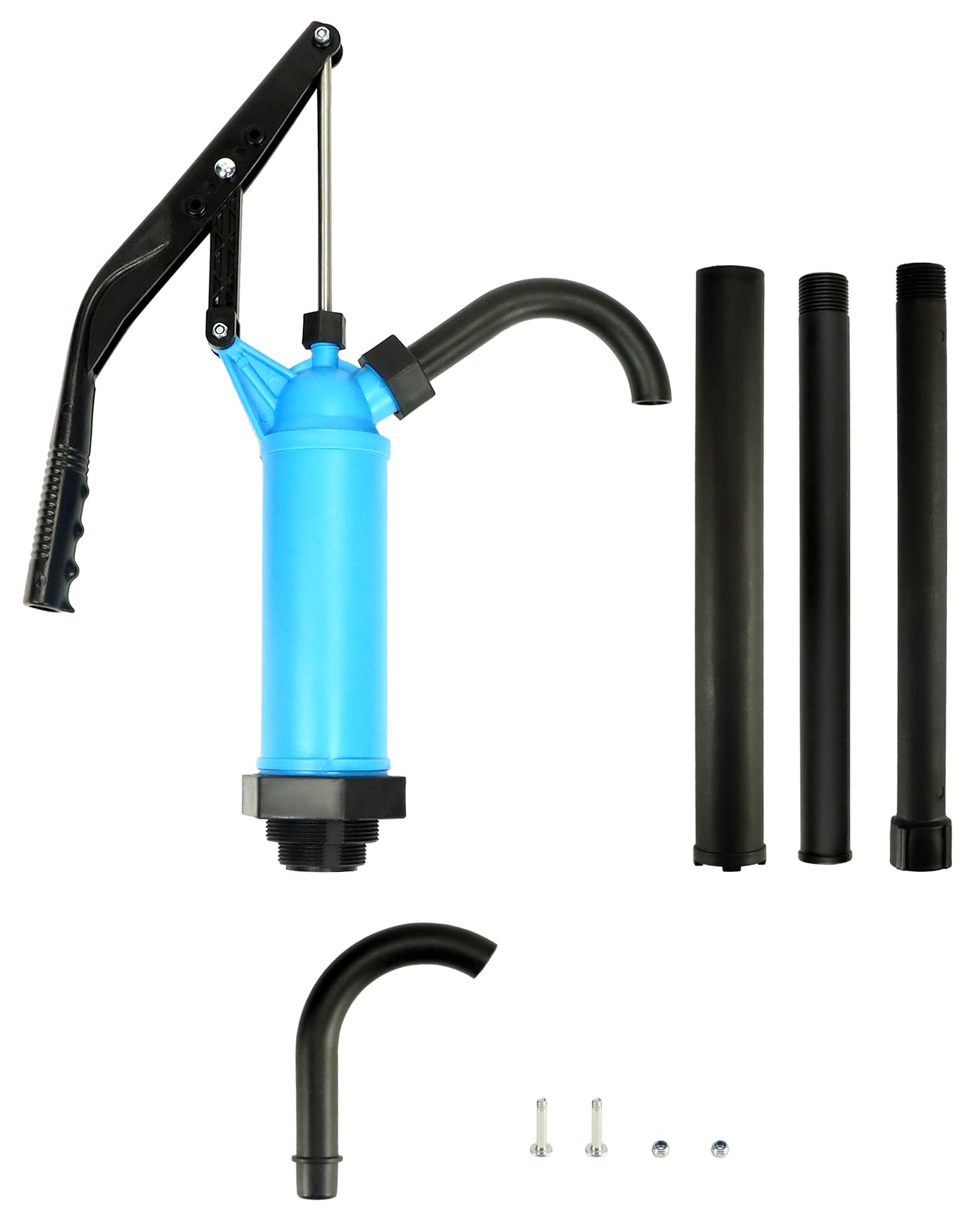 QWORK® Pompe Manuelle Carburant, Pompe à Main à Levier pour Huile, Diesel, kérosène, Huile de Lubrification, Eau (150 ML/Pompe)
