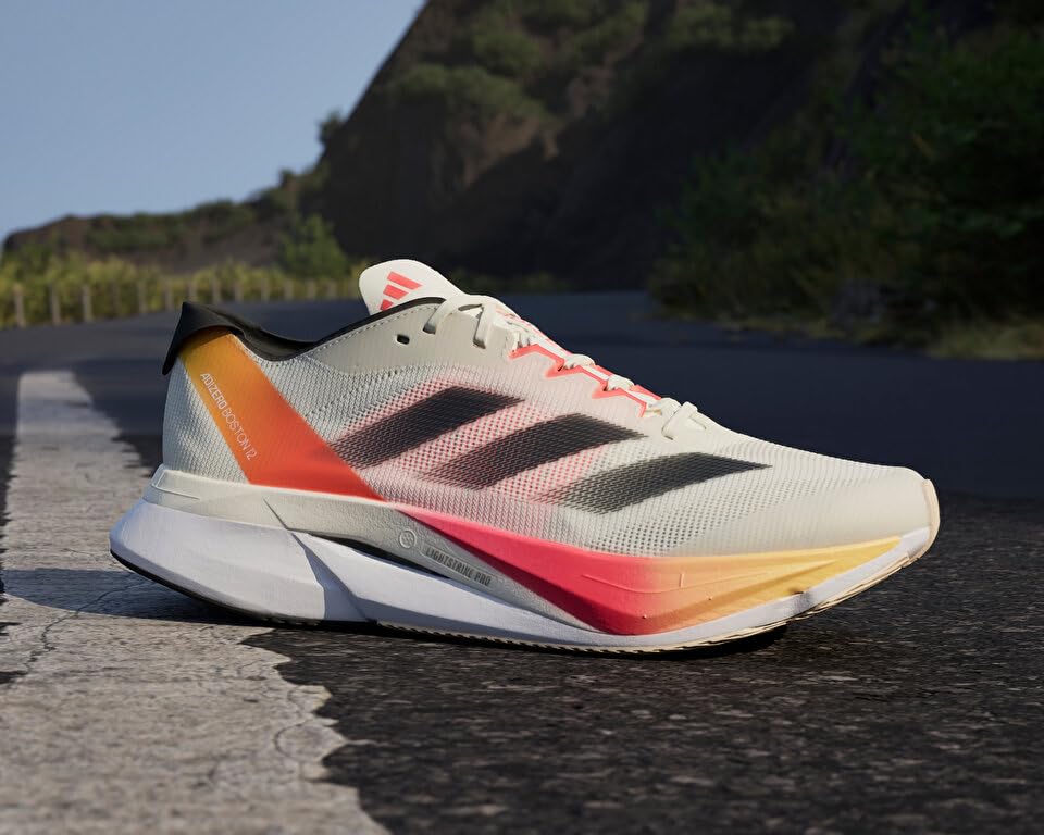 Image of adidas Womens Adizero Boston 12 Running Sneakers Shoes - Blue