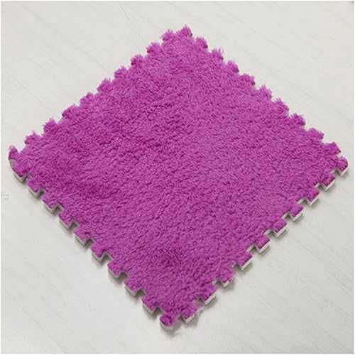 100 alfombras entrelazadas, alfombras de espuma EVA suave lanudo y esponjosas, alfombras de espuma de rompecabezas de felpa, alfombras de área