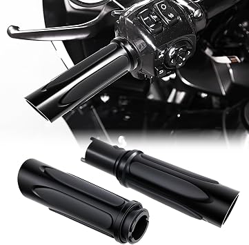 All Black Hand Grips Compatible for Harley Touring Street Road Glide FLHX FLHTRSE 2024-2025