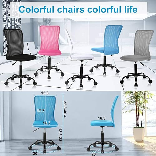Miniatura 2 de Silla de oficina en casa, silla de computadora, silla de estudiante, silla de escritorio, silla de malla con respaldo medio, silla de oficina