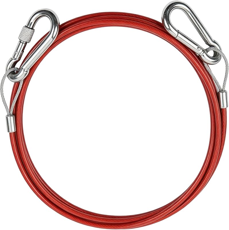 Breakaway Cable - 1m x 4mm Trailer Caravan Break Away Cable with 2 Carabiners, Easy Quick Fit Breakaway Cable Carbine Threaded Hook Towing Caravan Trailer for Breakaway Brake Safety Handbrake
