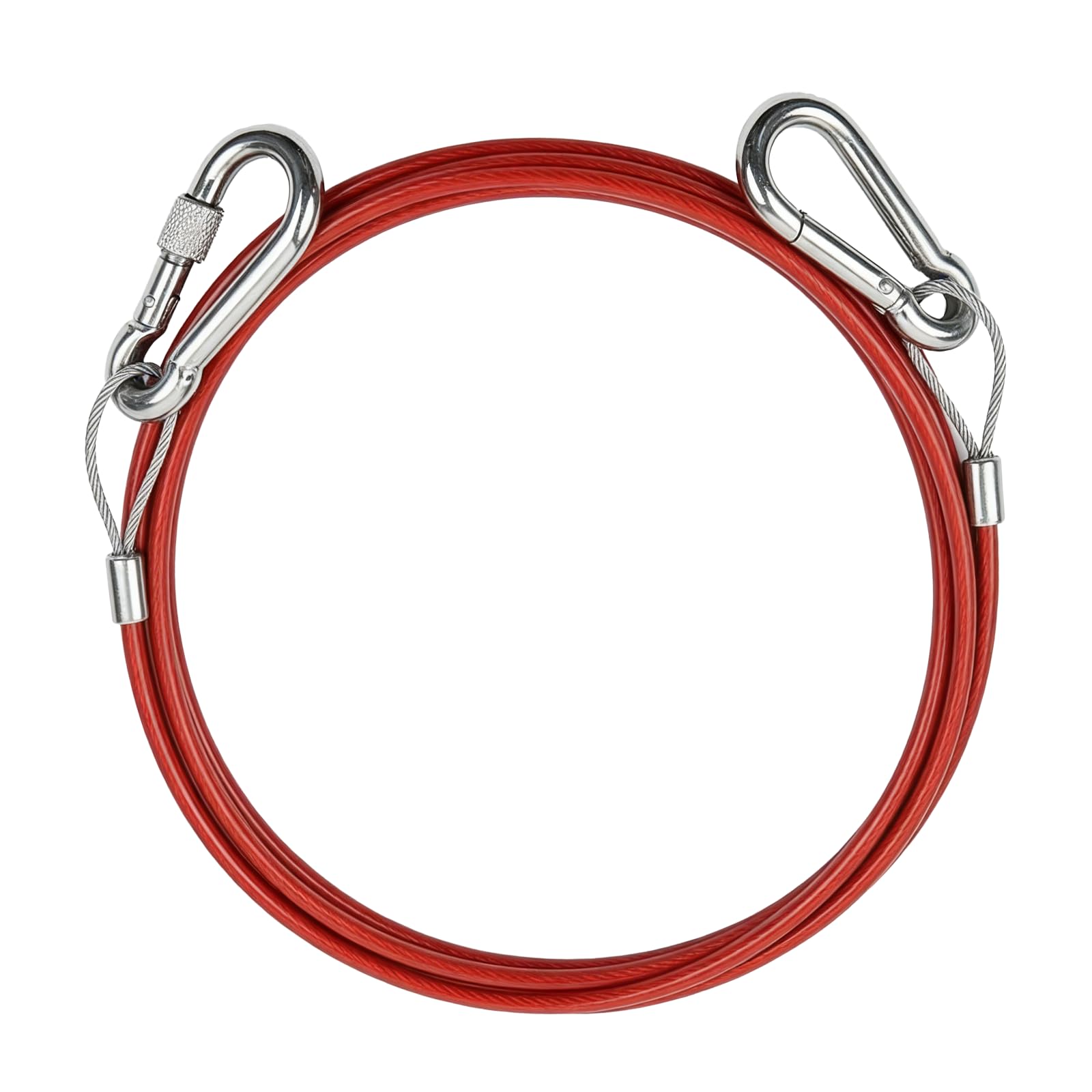 Breakaway Cable - 1m x 4mm Trailer Caravan Break Away Cable with 2 Carabiners, Easy Quick Fit Breakaway Cable Carbine Threaded Hook Towing Caravan Trailer for Breakaway Brake Safety Handbrake