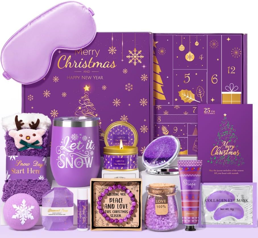 E234-zxh-12pcs purple advent calendar
