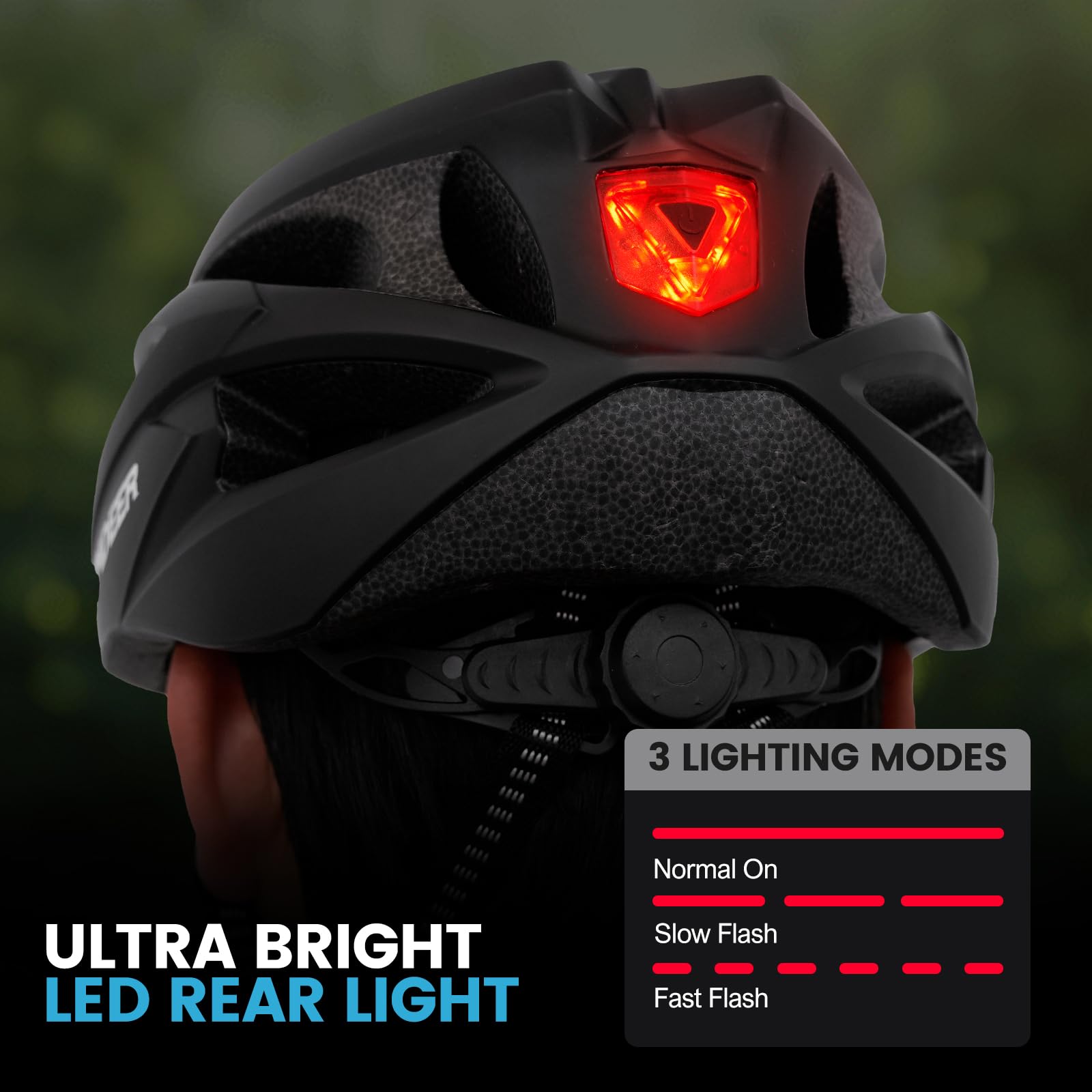Amazon.com : LUMDEER Adult Bike Helmet for Cycling & Commuting, Bicycle  Helmet with Rear LED Light & Magnetic Goggles & Removable Sun Visor,  Mountain and Road Bicycle Helmets for Men and Women
