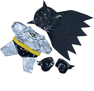 Bat Boy Outfit with Mask, Cape and Boots Fits Most 14" - 18" Build-a-Bear and Make Your Own Stuffed Animals