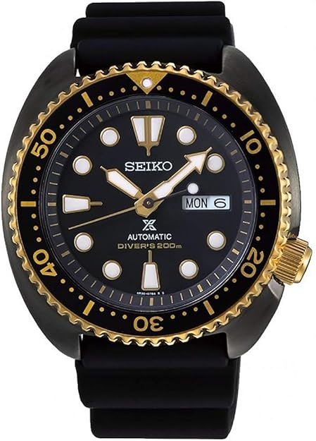Seiko Prospex Turtle Black Gold Special Edition Diver's 200M Automatic Watch SRPD46K1