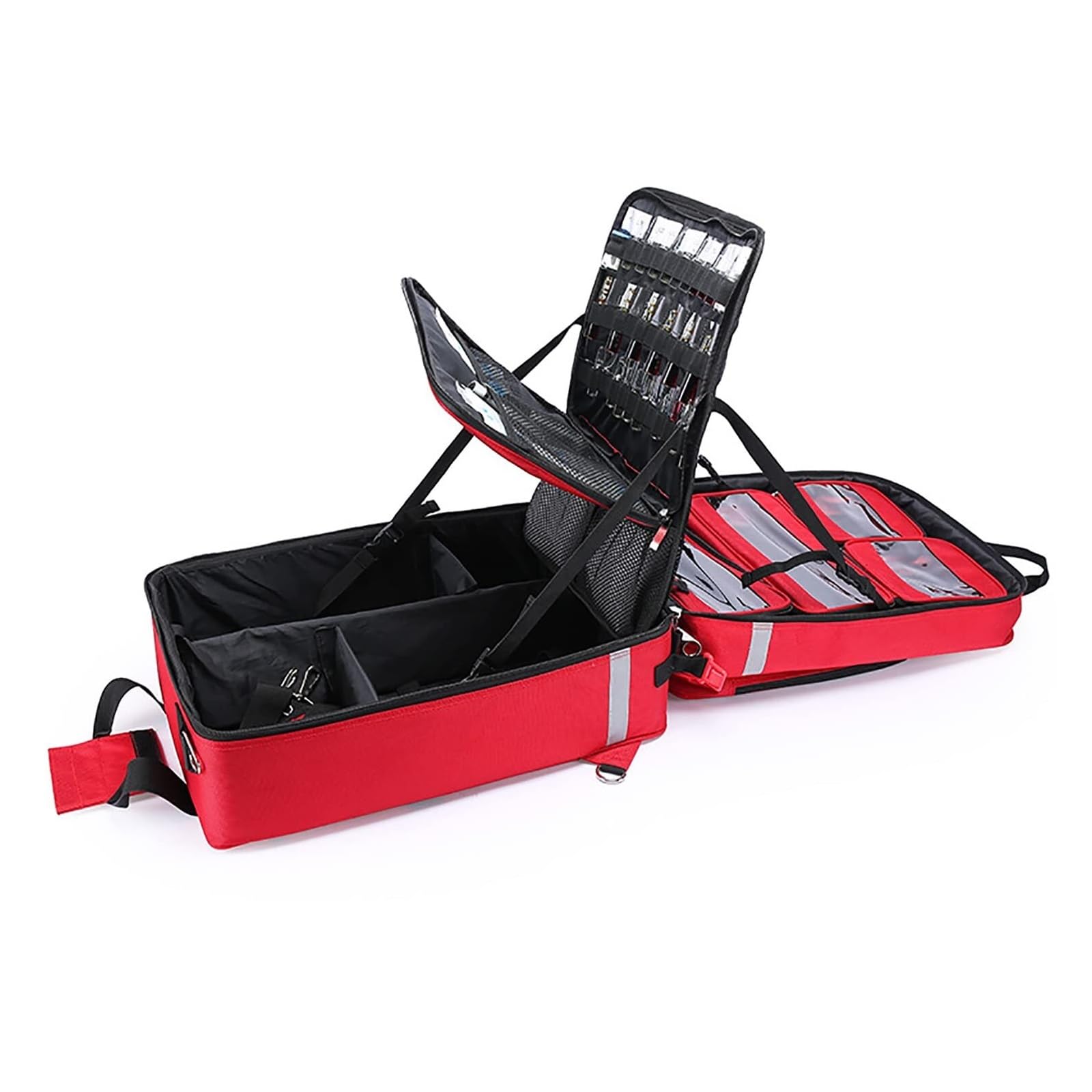 Kit di Primo Soccorso con Ruote e Maniglia Rimovibile – Organizzazione Medica per Casa, Auto, Viaggi, Escursionismo, Campeggio ed Emergenze