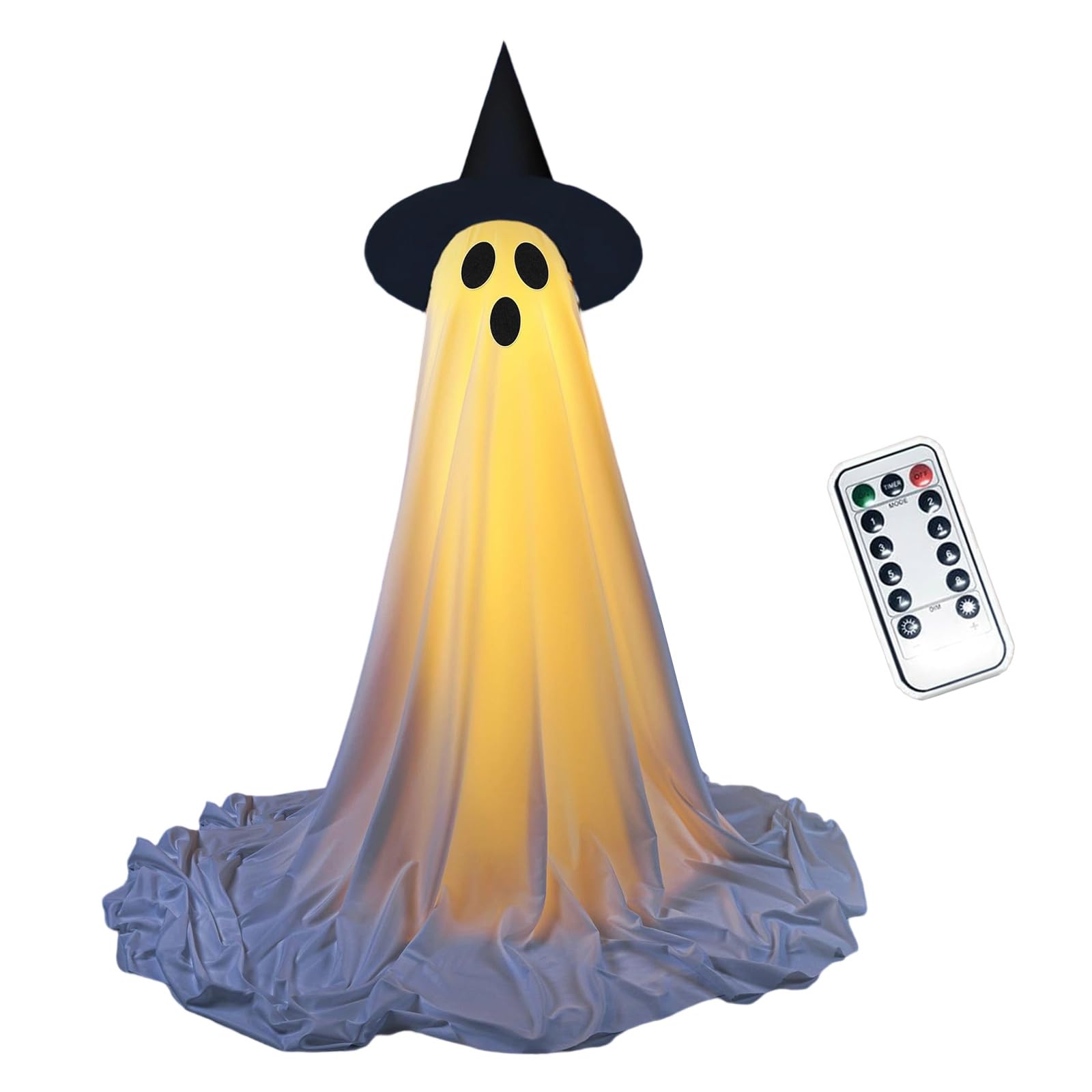 Tsophreniq Heights Glowing Halloweens Specter Decoration with LED Lights for Porch Yard Haunting Houses Indoor Outdoor Glowing Specter Yard Decorations