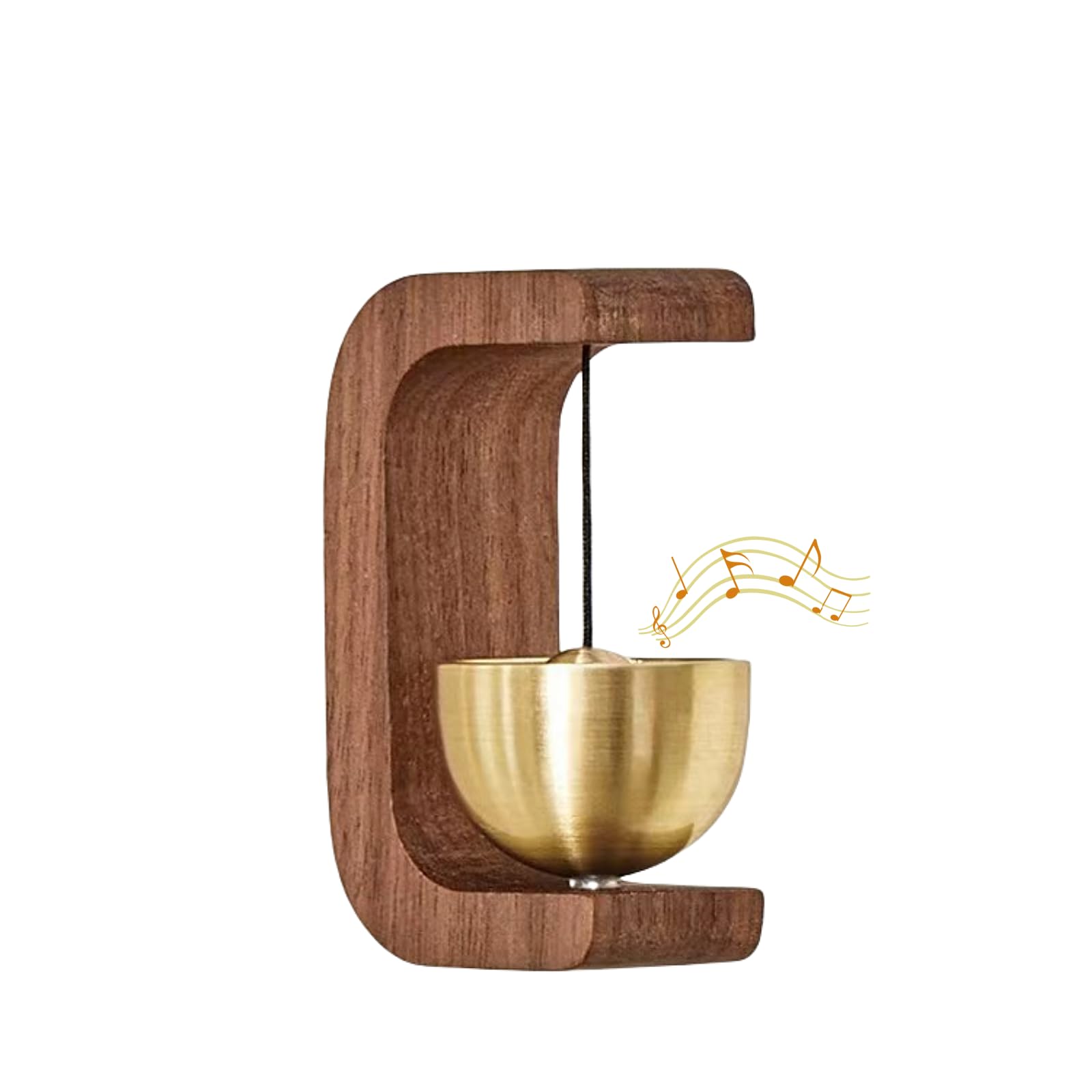 Unistarinn Shopkeepers Bell for Door Opening - Handmade Walnut