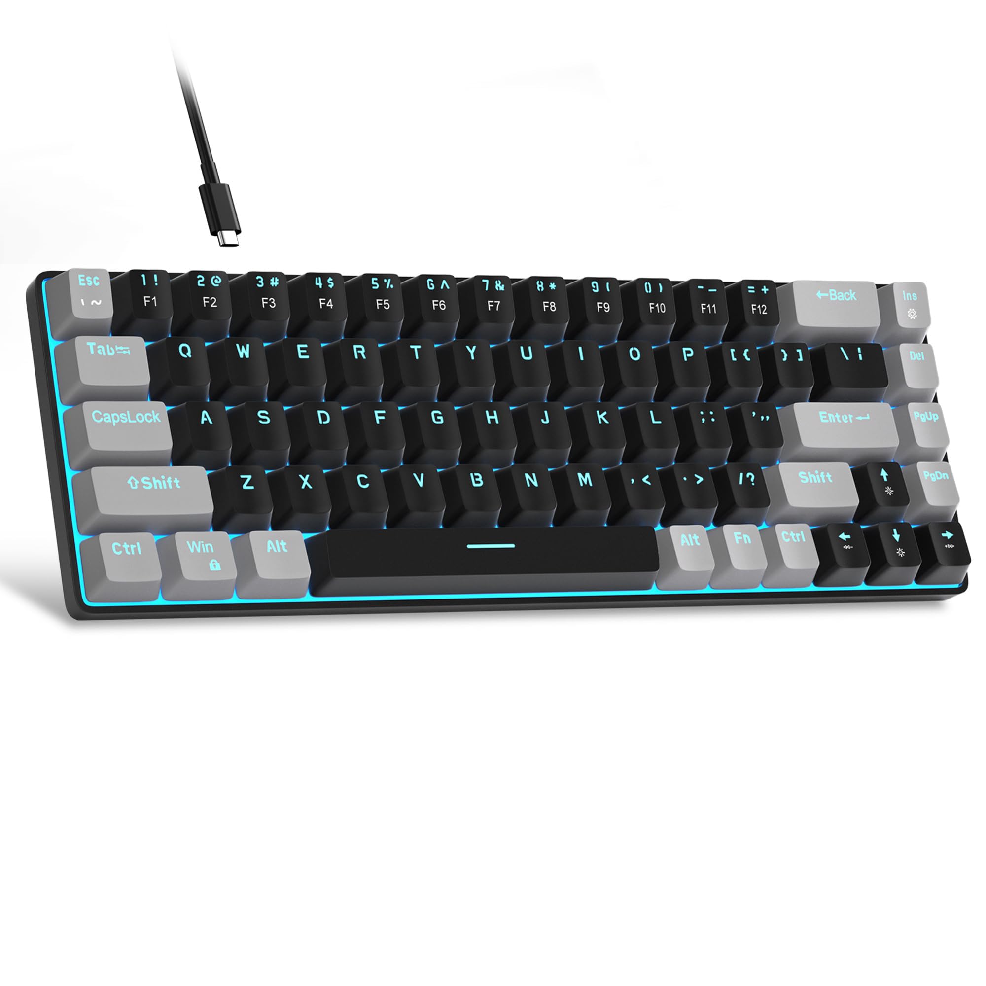 Amazon.co.jp: MageGee ポータブル 60% メカニカル ゲーム用キーボード