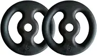 Kit Com 02 Anilhas De Ferro Fundido De 5kg