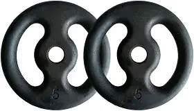 Kit Com 02 Anilhas De Ferro Fundido De 5kg