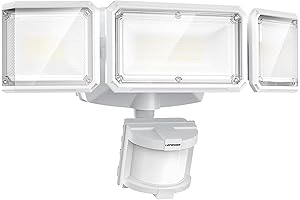 LEPOWER Battery Powered LED Flood Light, 1500LM Battery Motion Sensor Lights
