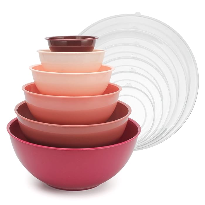 Buy COOK WITH COLOR Mixing Bowls with Lids 12 Piece Plastic Nesting