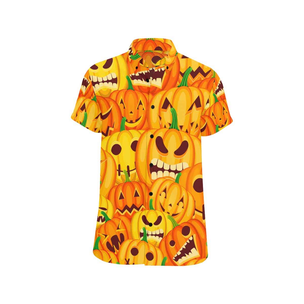 InterestPrint Men Botton Up T-Shirt Halloween Bats Web Regular Fit Short Sleeve Polo Casual T-Shirts