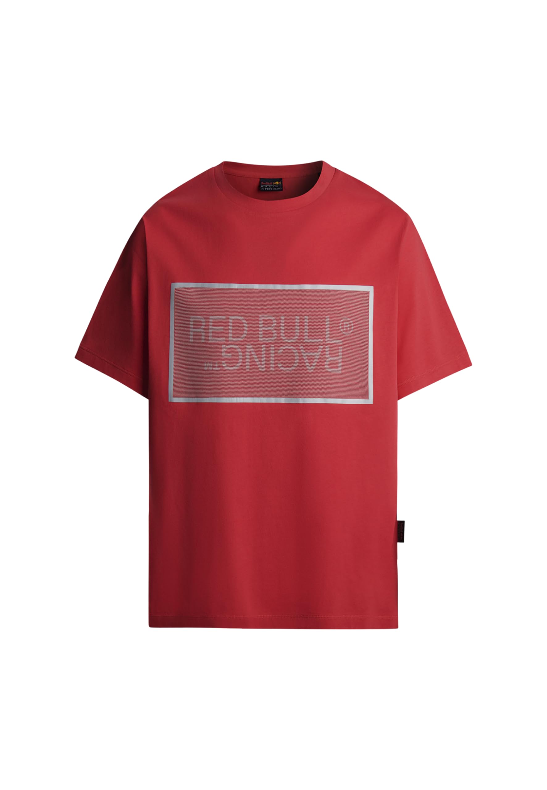 Red Bull Racing X Pepe Jeans Herren RBR MESH Film Logo Tee T-Shirt, Red (Mars RED),