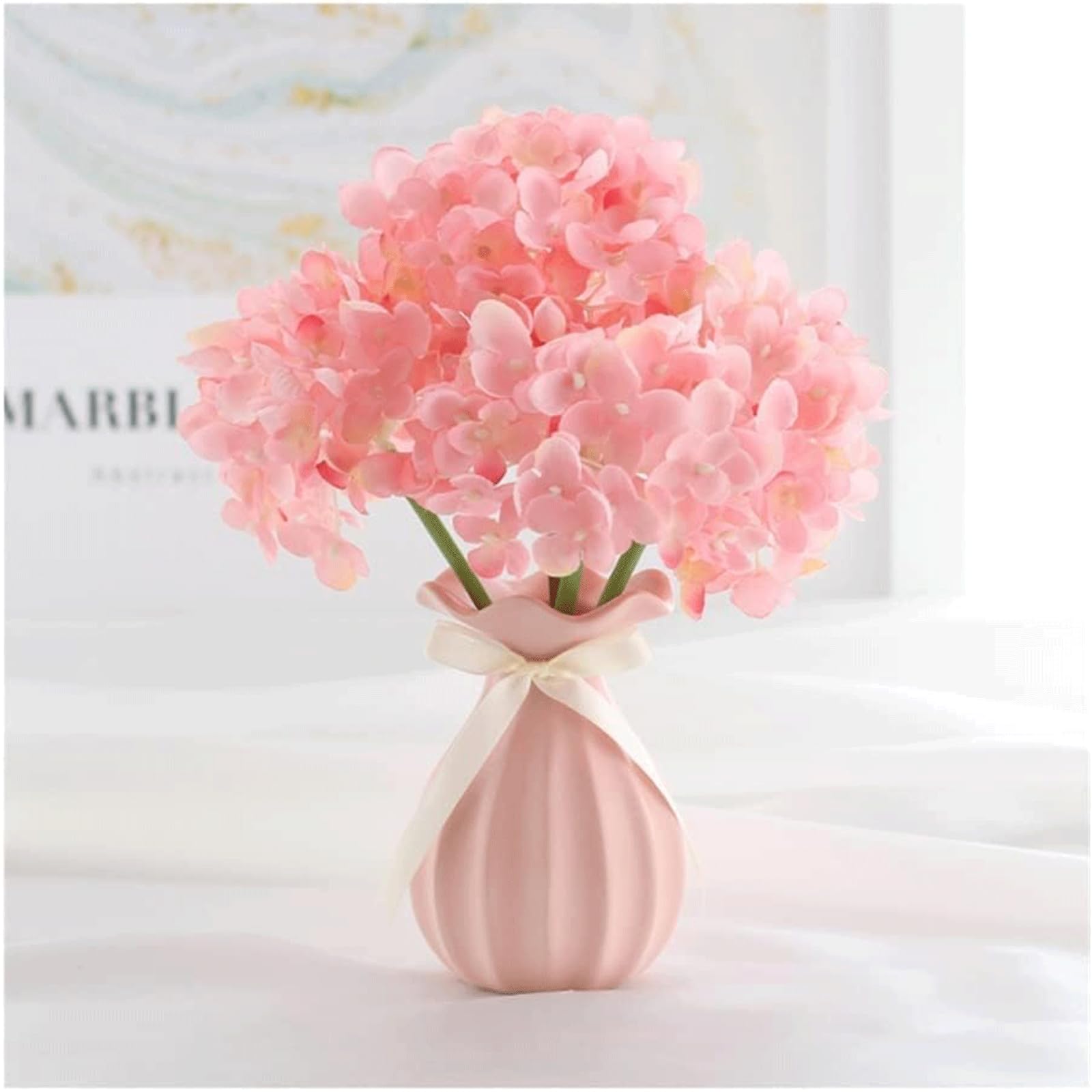 XDLEDMKIZ Bouquets Hydrangea Flowers Fake Flowers Artificial Flowers Floral Arrangement for Wedding Centerpieces Table Decorations
