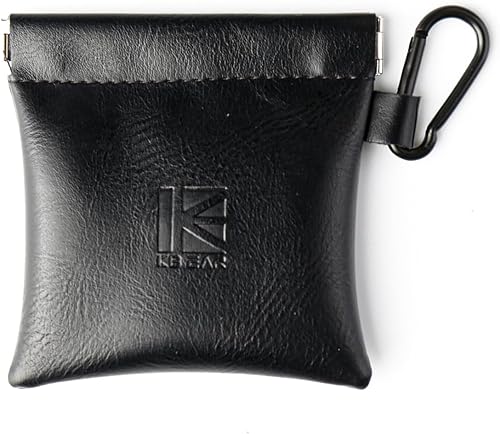 Kbear BP01 Plus - Paquete de 1 funda de almacenamiento portátil para auriculares IEM, en oídos, audífonos, bolsa de viaje de cuero para joyas,