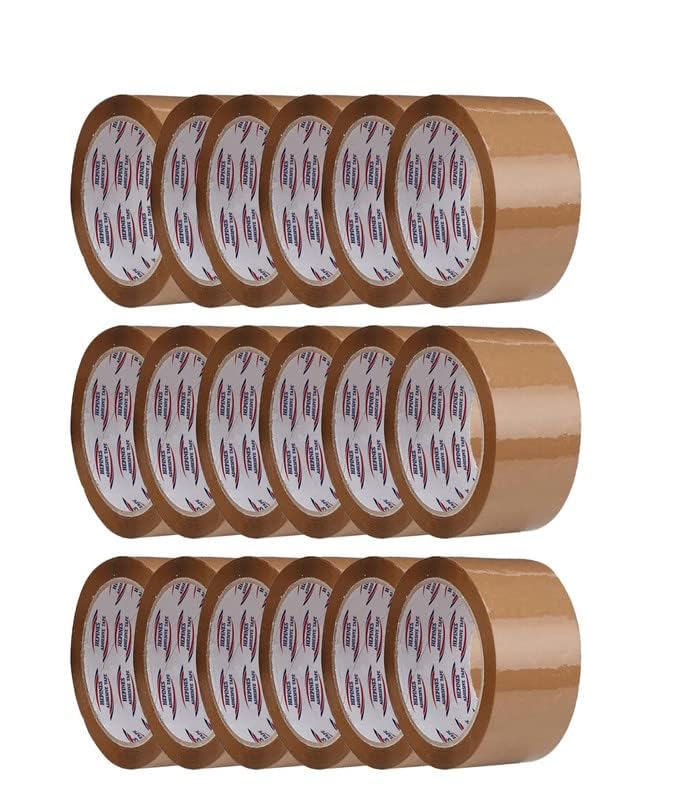 Image of Brown Tape 2 Inch Multipurpose For Home And Office Use, Decorating And Diy Industrial Packaging Tape Box Packing 30 Meter Pack of 18