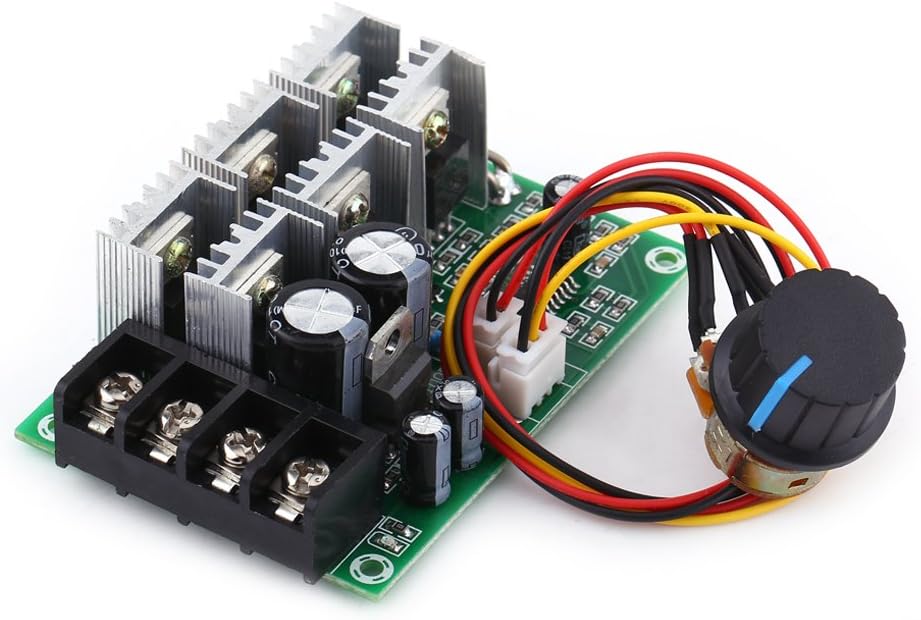 DC Motor Speed Controller with Overload Protector 12V 36 V 48V 30A Slow Start Adjustable Speed Board for Permanent Magnet DC Brushed Motor