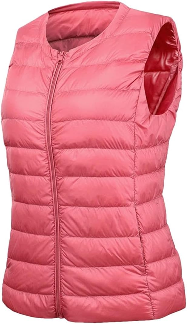 [Bciopll] 女性は温かいベスト軽量ダウンベストノースリーブ冬の大きなサイズのウエストコート