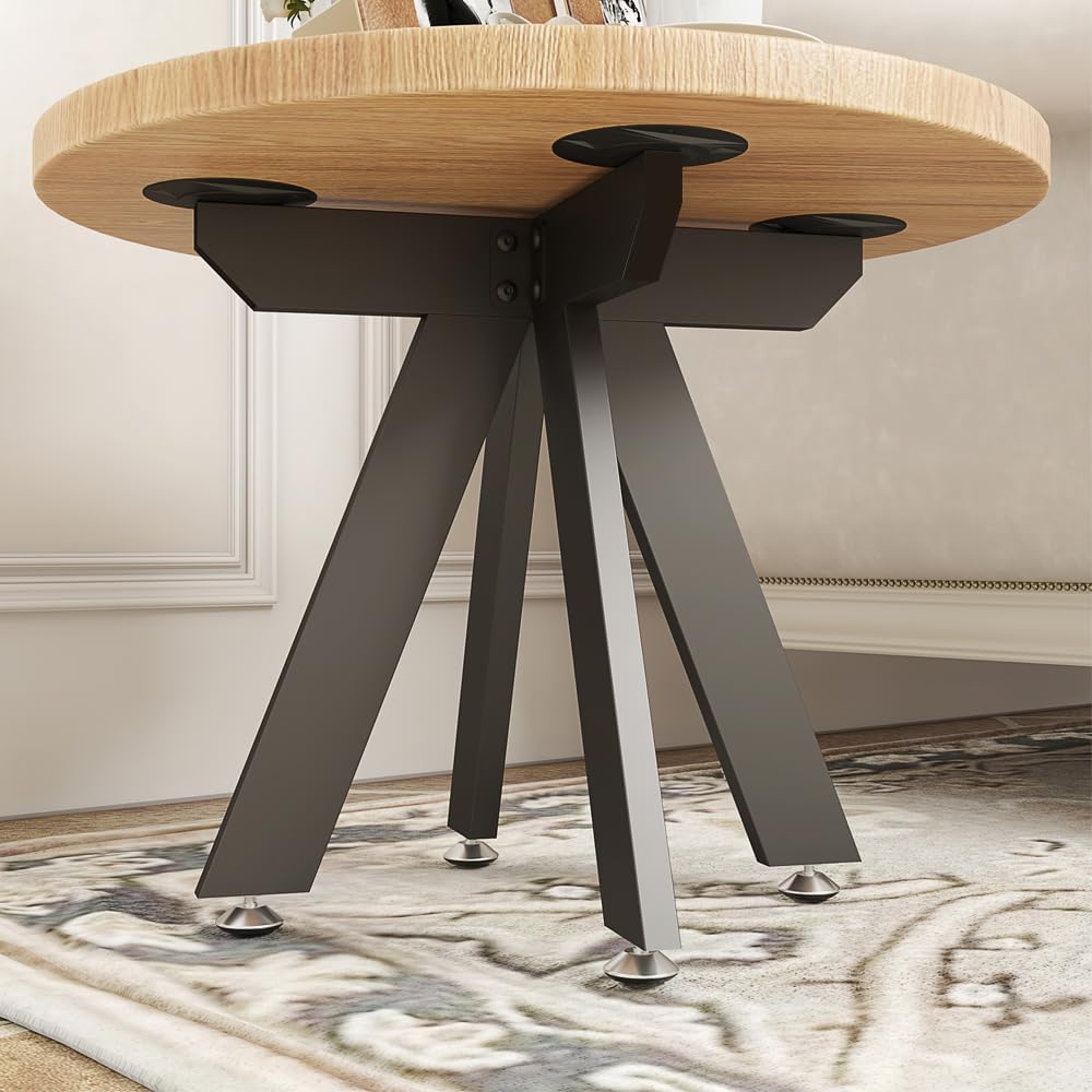 Metal Coffee Table Legs, 16 Inch Round Table Base for Coffee/End/Nightstand Tables - Supports Marble, Glass, Wood Tops(+ Shape, 16Inch)
