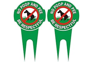 Caution Poop Sign: Guard Your Lawn Against Unwanted Detritus