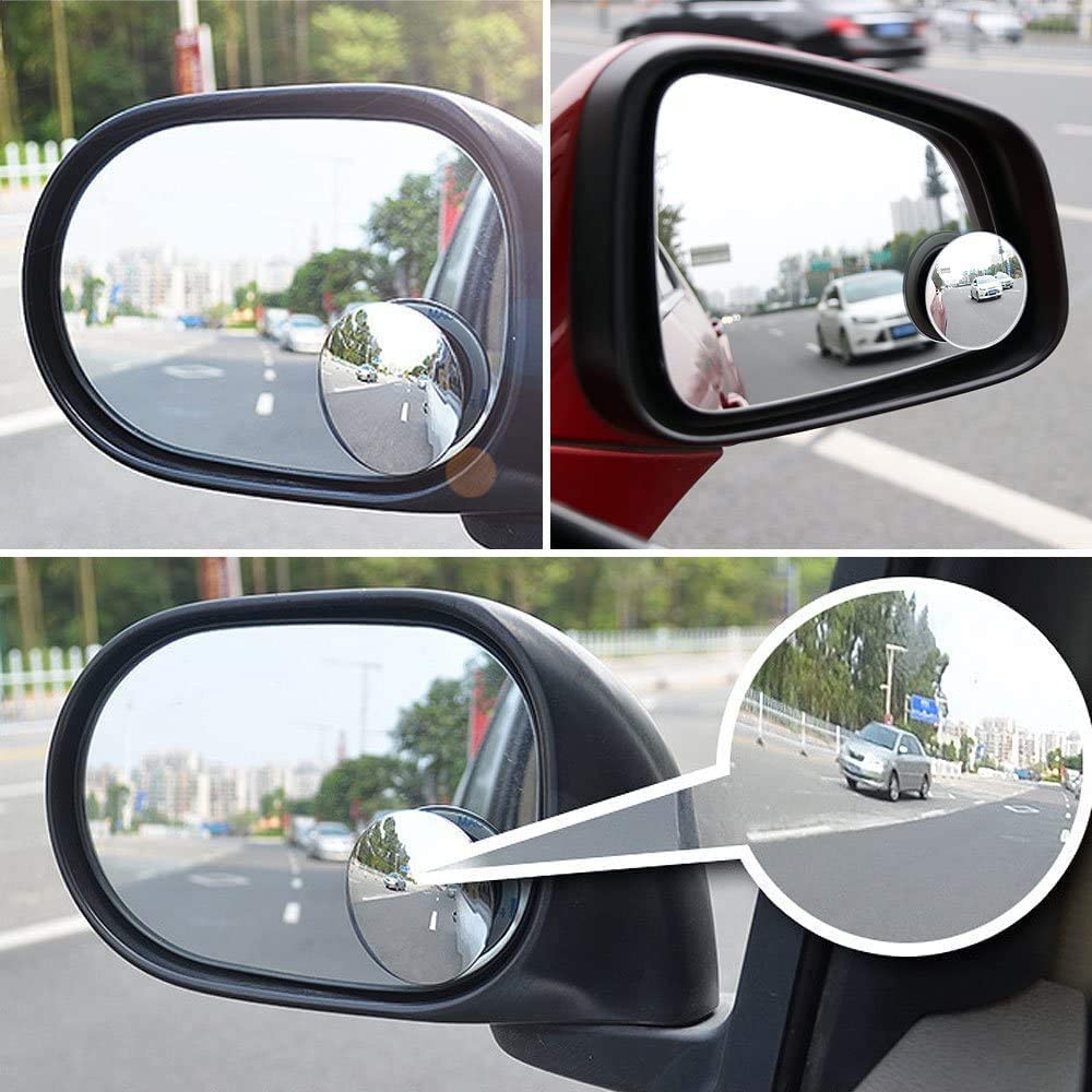 Miroir Retroviseur Lot De 4 Miroirs D'angle Mort Pour Ru00e9troviseur, Rotation Ru00e9glable 360u00b0 Inclinaison Ru00e9glable Retroviseur Angle Mort Voiture