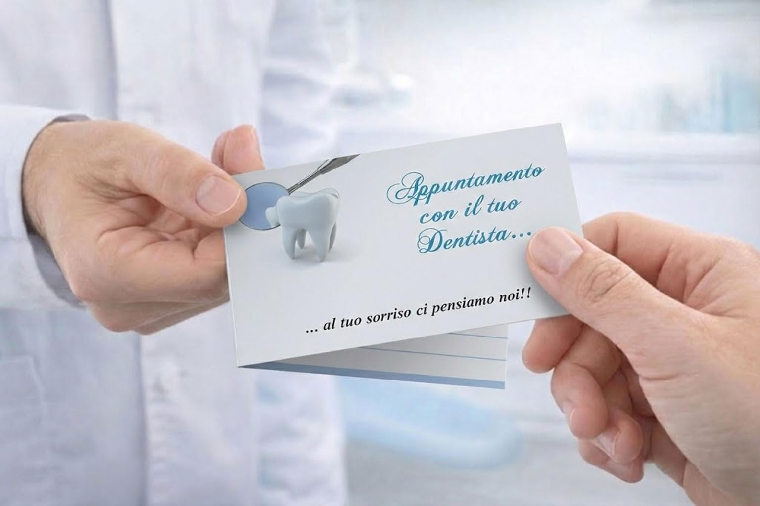 GHIBLI Biglietti Appuntamento per Dentista – Tessere Promemoria per Fissare Appuntamenti ai Pazienti Studio Odontoiatrico con 5 Righe Giorno Data Ora – Utili per Trattamenti e Igiene Dentale (250)