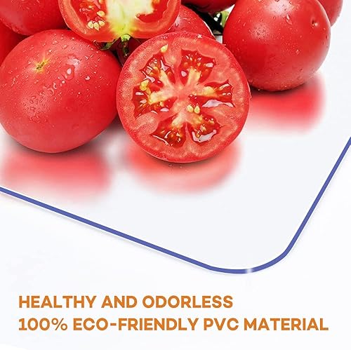 Miniatura 3 de PoPoTo Versión mejorada de 38 x 60 pulgadas, rectangular, transparente, protector de escritorio, mantel de plástico, cubierta de mesa de escritorio