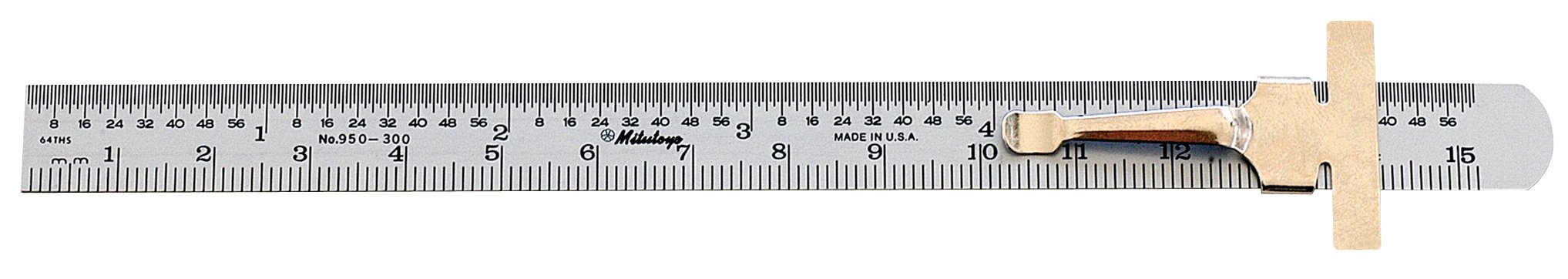 Mitutoyo 950-300, Pocket Steel Rule, 6/150mm (1/64"/1mm), 1/2" Wide, With Pocket Clip"-image-23