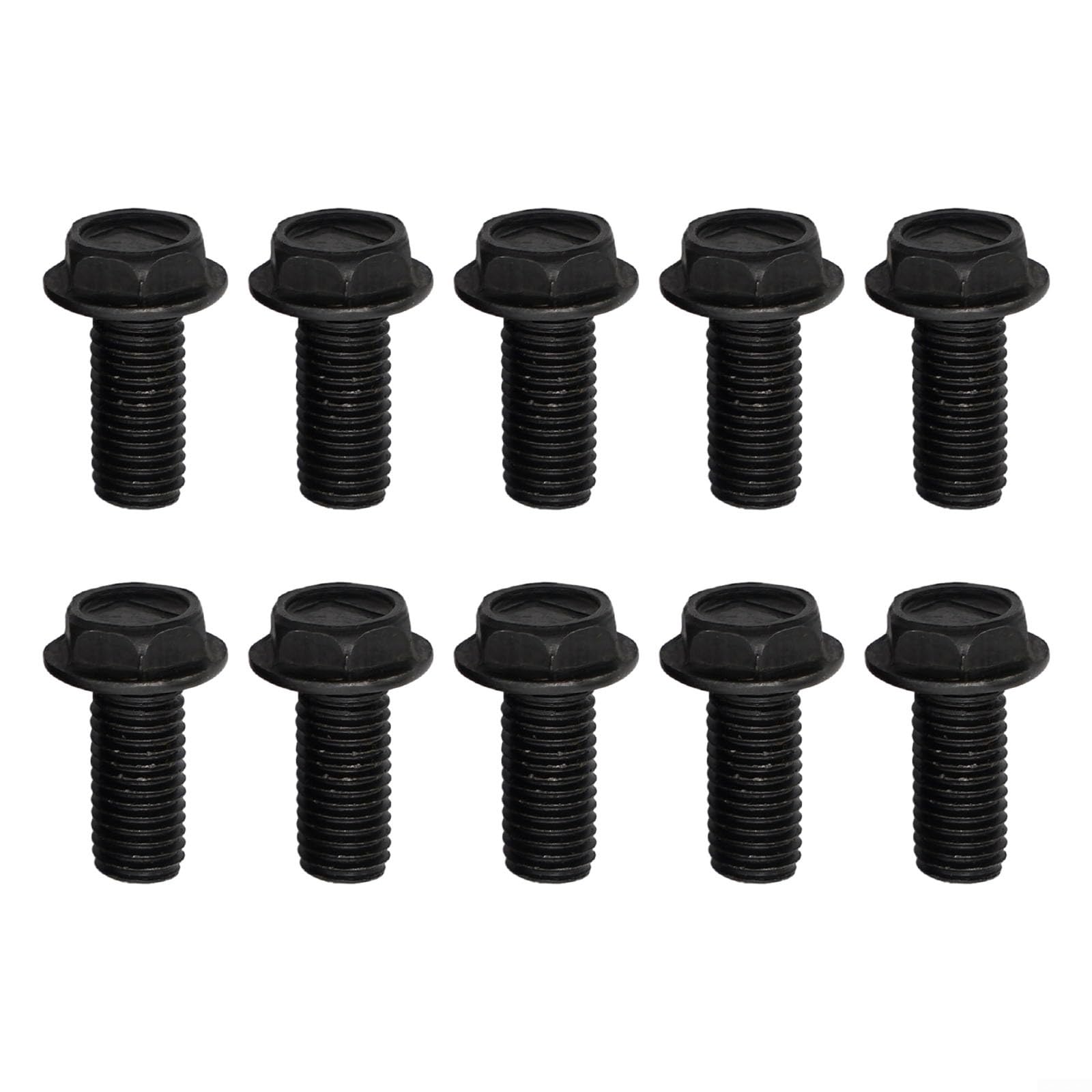 10 viti per lama per sega, M6, M7, M8, filettatura sinistra, in acciaio al carbonio, flangia esagonale, zincate, per parti di macchine da taglio (6 mm)