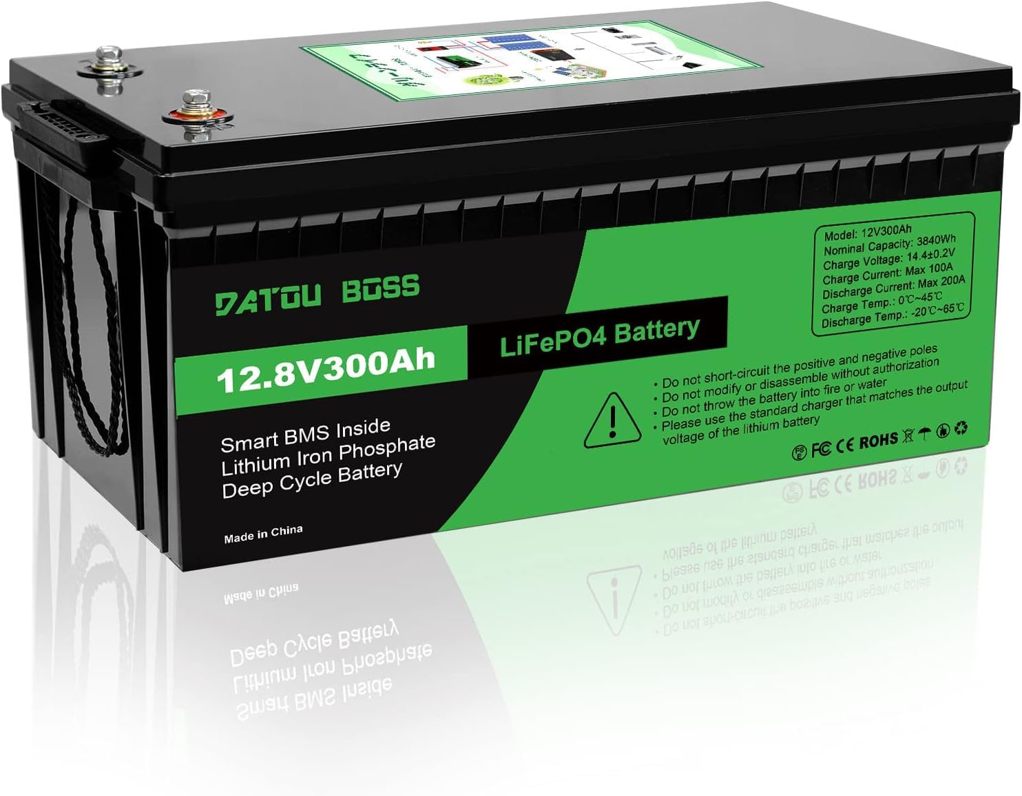 Amazon.co.jp: DATOUBOSS リン酸鉄リチウムイオンバッテリー 12v 300ah 