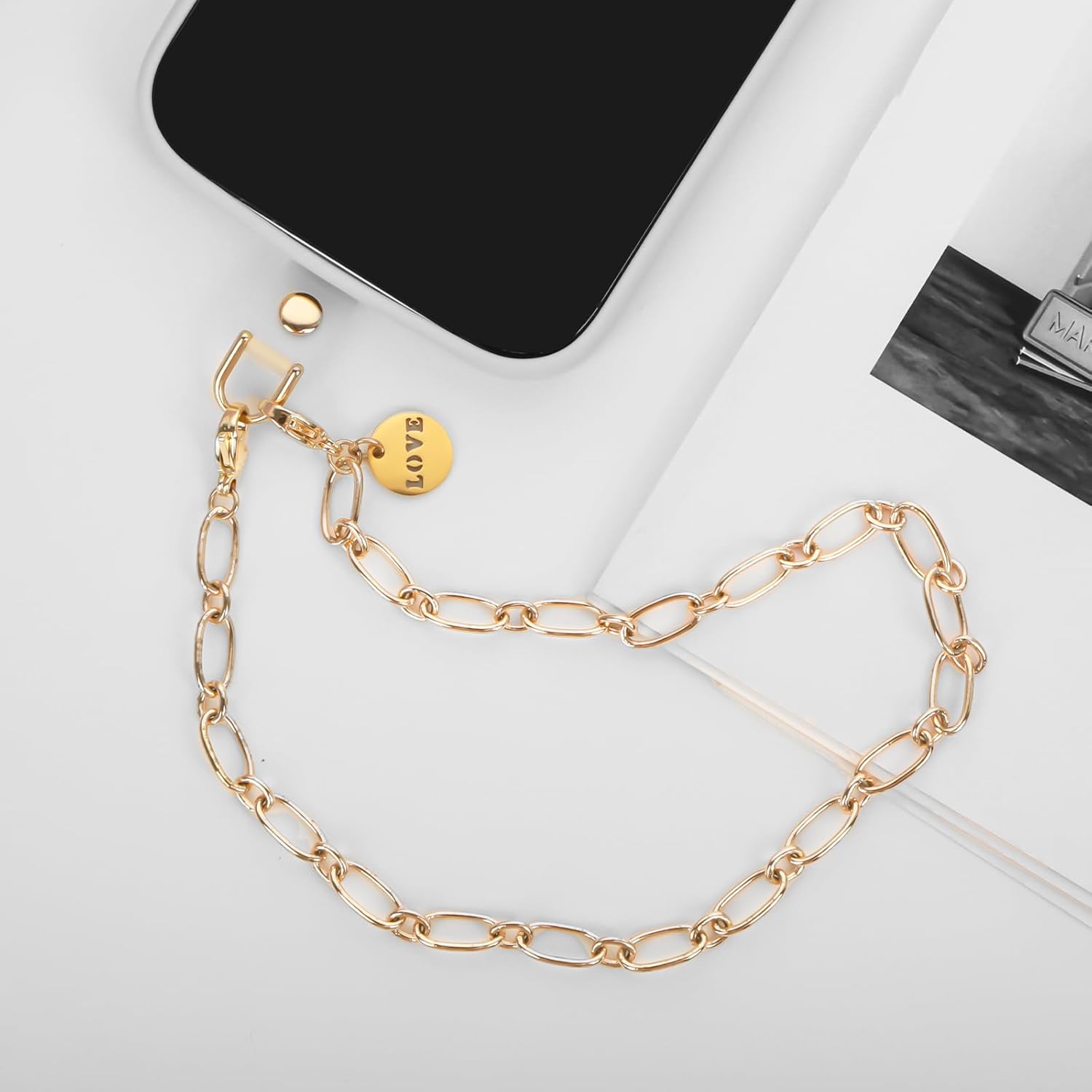 Phone Charm Detachable Metal Cellphone Wrist Strap for Women Girls, Cell Phone Lanyard - Image 7