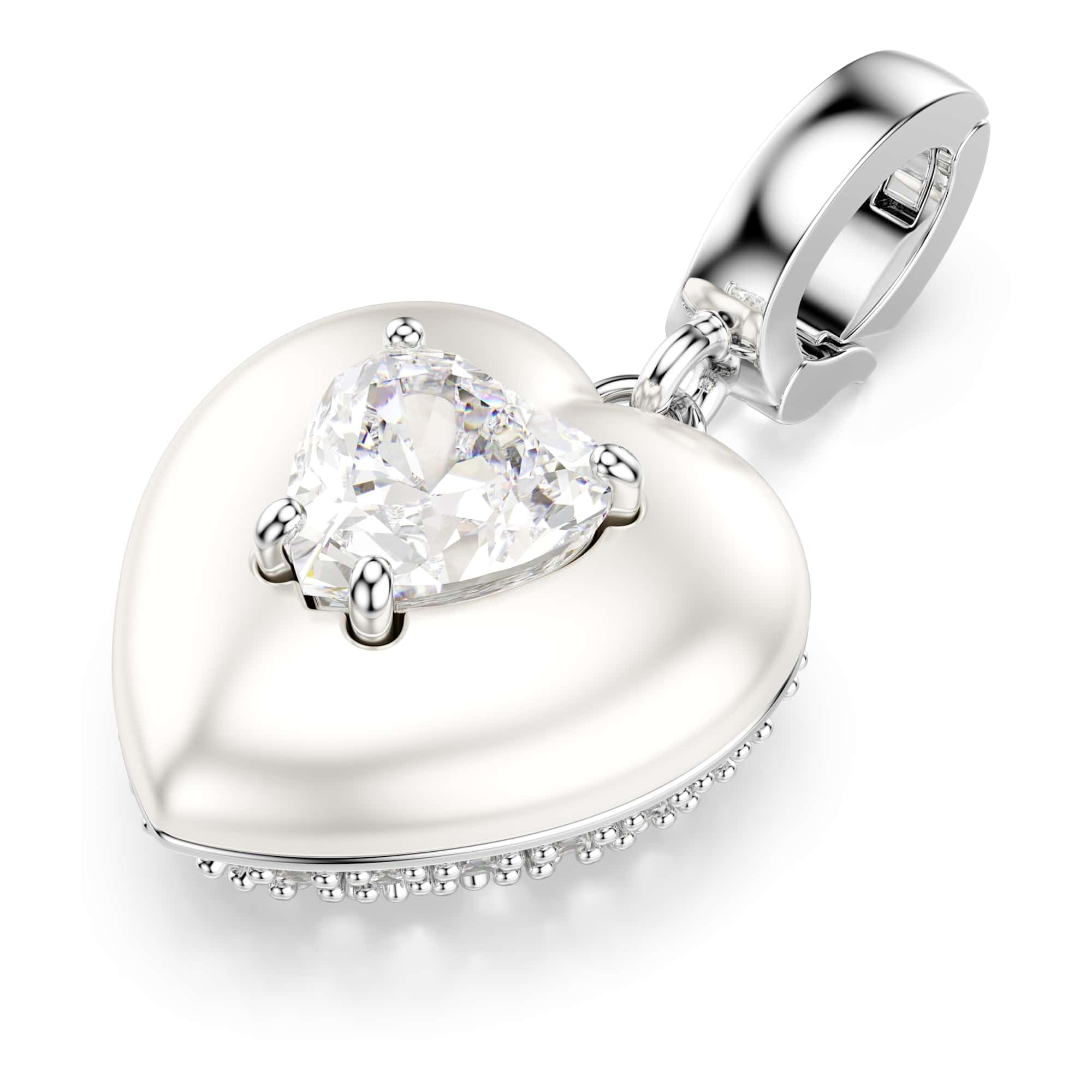 Swarovski Idyllia Collezione Bracciale rigido, Tagli misti, Cuore, Rosa, Finitura in metallo misto